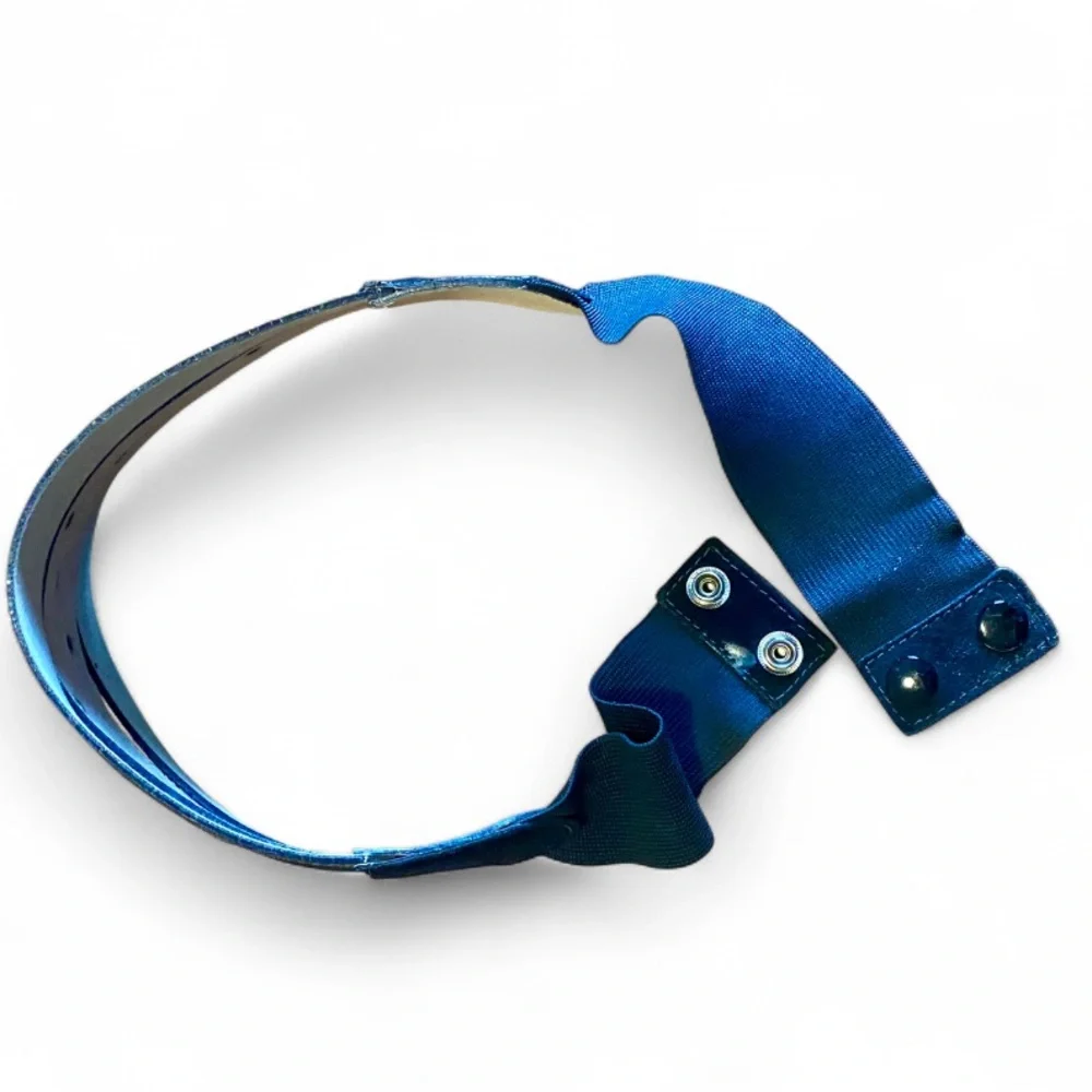 Vintage 90s Black Leather & Suede Studded Belt - Picture 5 of 5